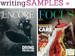 Writing samples - Cathy Fee